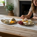 Handmade Organic Speckled Ceramic Platters | Set of 2 | Cheese & Serving Board