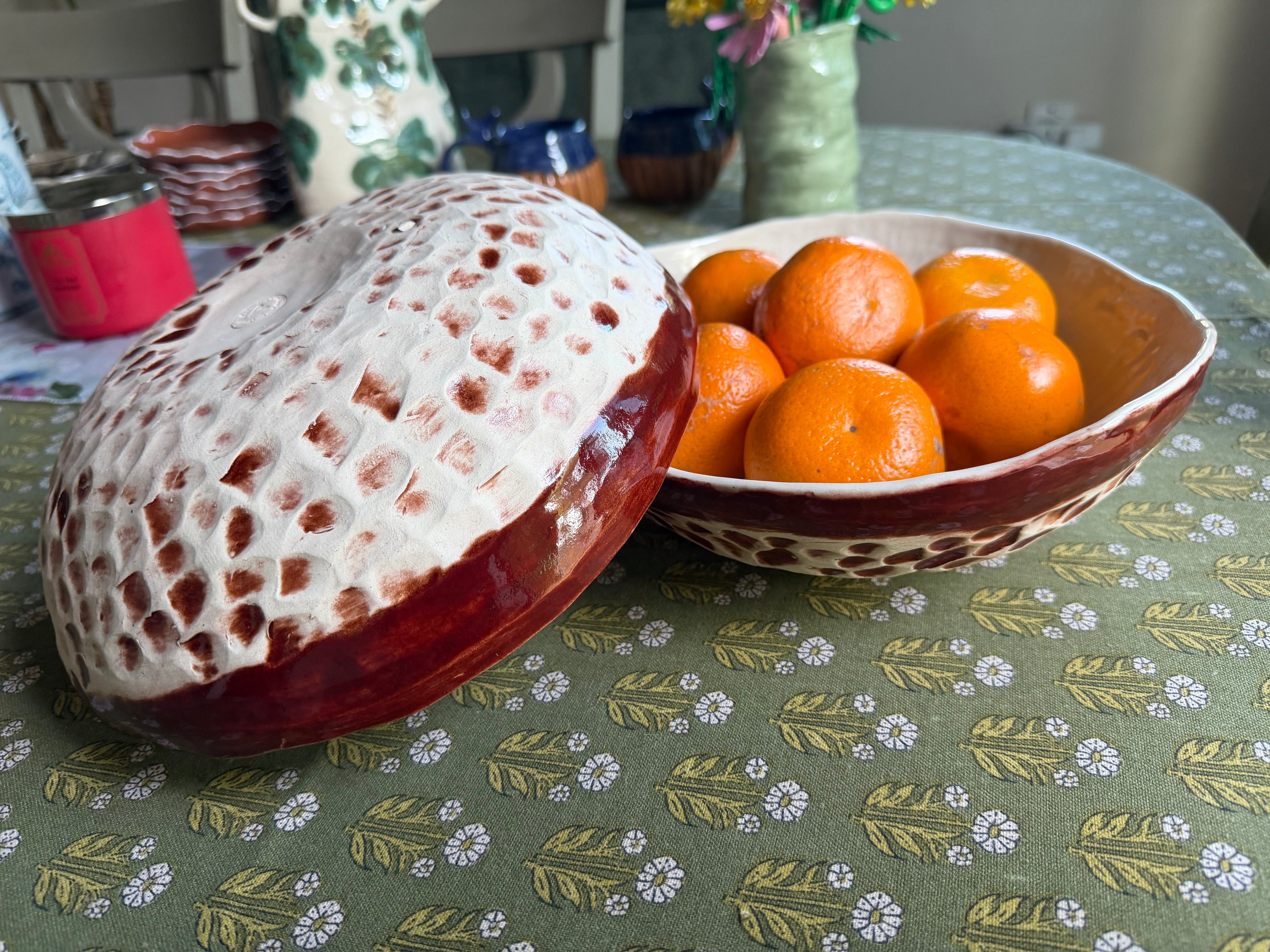 Handmade White Serving Bowls | Set of 2 | Stoneware Ceramic