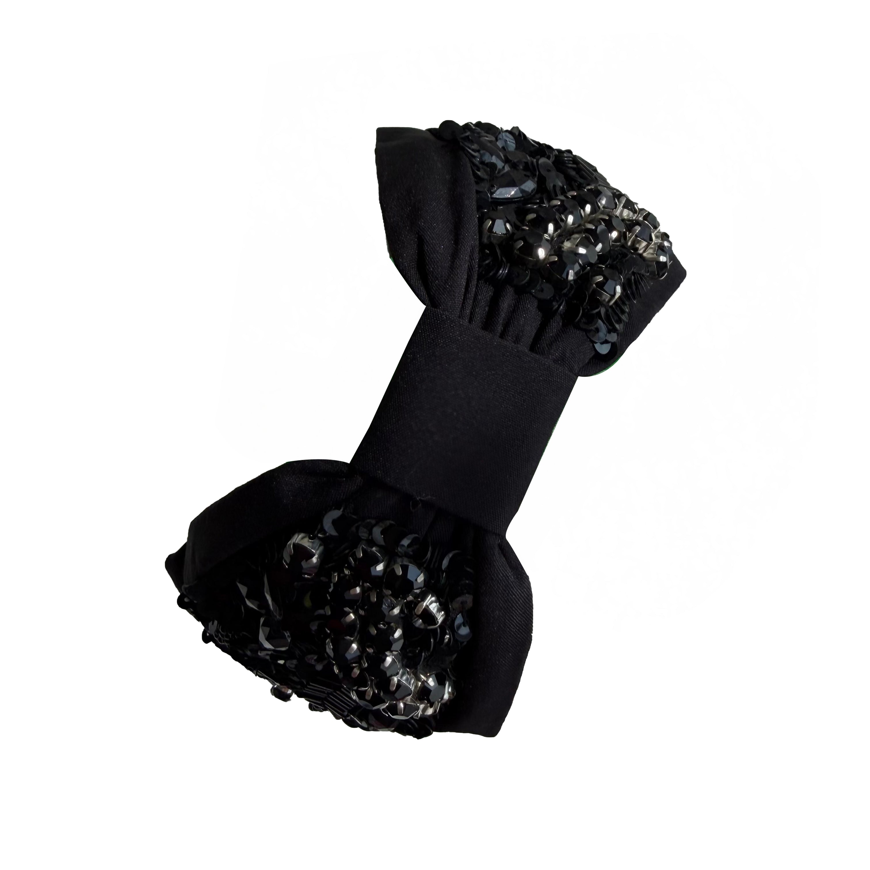 Handcrafted Black Sequin Beaded Embroidered Headband