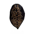 Handcrafted Black Gold Beaded Embroidered Headband